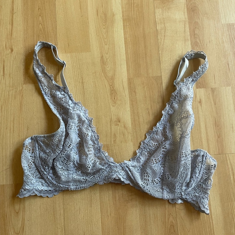 Baby blue free people lace bra